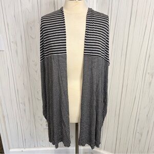 GREY & BLACK Striped T-shirt Scarf Lightweight, Soft & Stretchy